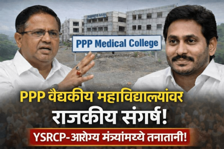 आंध्र प्रदेशमध्ये PPP वैद्यकीय महाविद्यालयांवर राजकीय वाद; आरोग्य मंत्री याने YSRCPच्या पावऱ्या मोहिमेवर टिका केली.