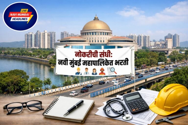 नवी मुंबई महानगरपालिका इमारत – भरती बातमीसाठी प्रतीकात्मक छायाचित्र