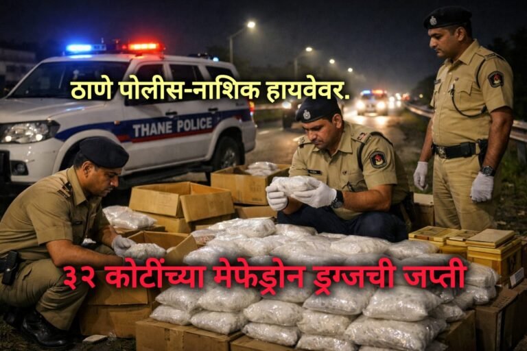 ठाणे पोलीस मेफेड्रोन ड्रग्ज जप्ती नाशिक हायवे