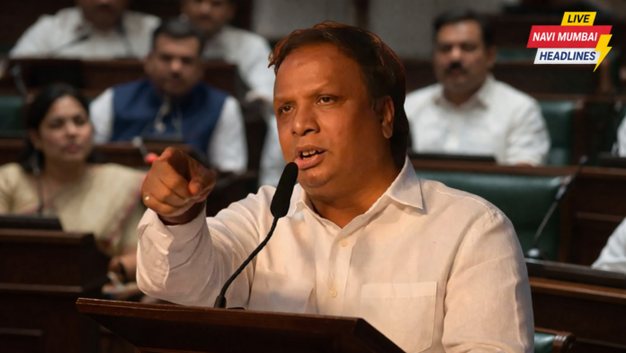 अल्पवयीन सोशल मीडिया नियंत्रण विषयावर मंत्री आशिष शेलार विधानसभेत बोलताना