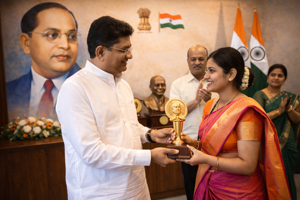 सामाजिक न्याय विभागाच्या पुरस्कार सोहळ्यात कार्यकर्त्याचा सन्मान