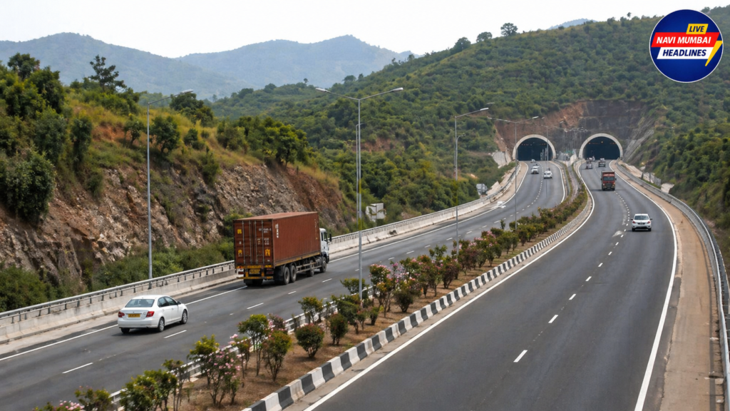 मुंबई-पुणे एक्सप्रेसवेवरील मिसिंग लिंक मार्ग आणि बोगद्यांकडे जाणारी वाहतूक