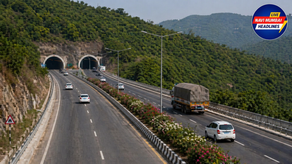 मुंबई-पुणे एक्सप्रेसवेवरील मिसिंग लिंक प्रकल्पातील बोगदे आणि सुरू असलेली वाहतूक