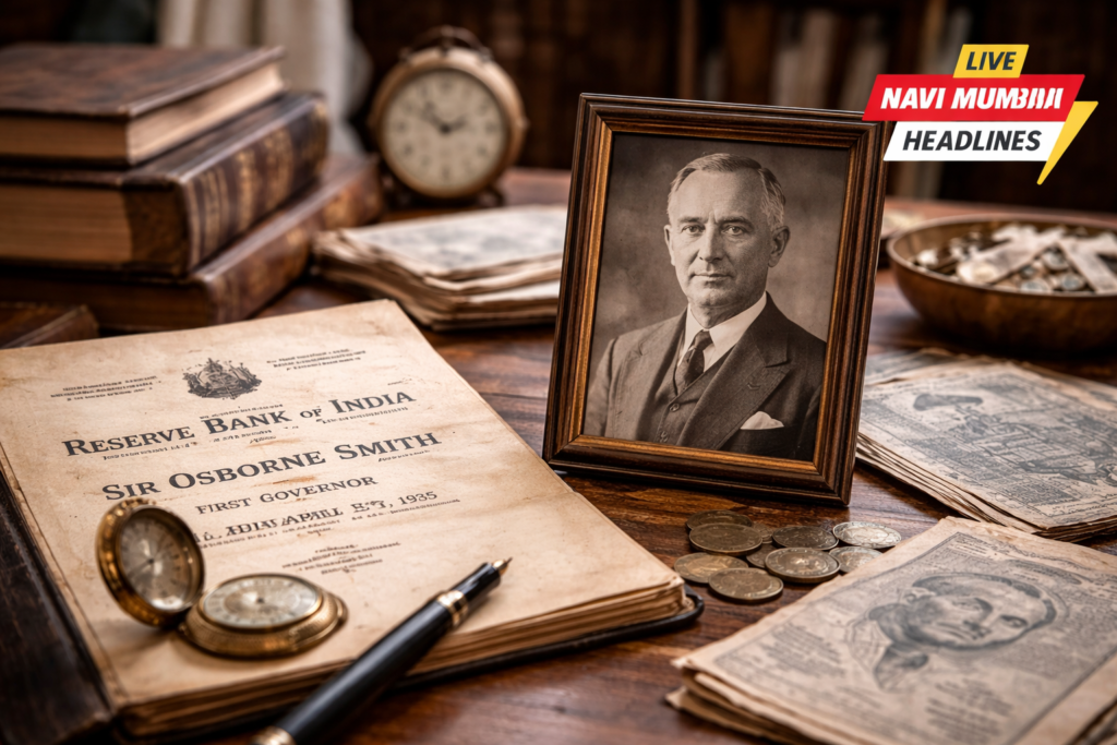 रिझर्व बँकेचे पहिले गव्हर्नर सर ऑसबोर्न स्मिथ यांच्याशी संबंधित ऐतिहासिक कागदपत्रे आणि वस्तू